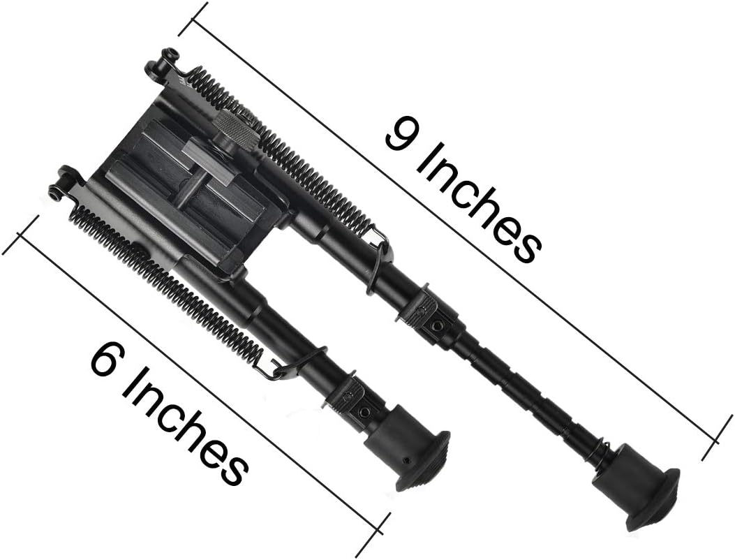 CVLIFE 6-9 Inches Tactical Bipod Adjustable Spring Return with 360 Degree Swivel Picatinny Adapter : Sports & Outdoors