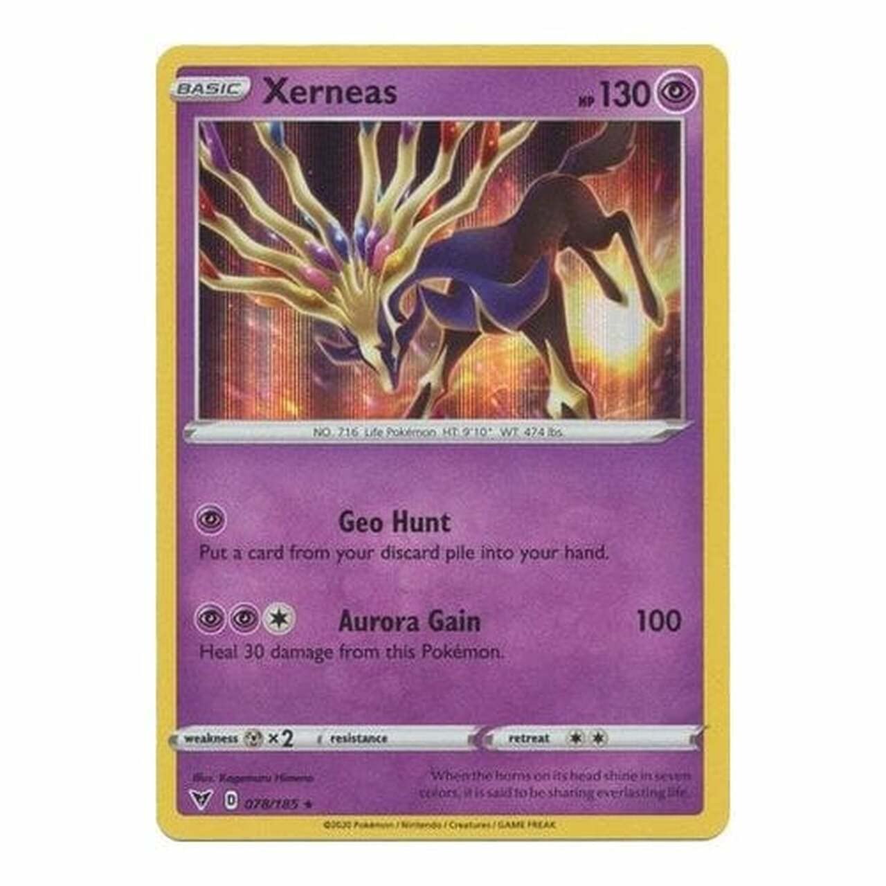 Pokemon Single Card XERNEAS 78/185 Holo VIVID VOLTAGE English
