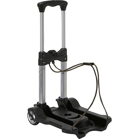 Latiq Mart Folding Luggage Trolley Cart Travel 2 Wheeler Shopping Cart Trolley