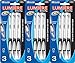 3 Pk, BAZIC Lumiere Black Oil Gel Pen w/ Grip (3 Per Pack)