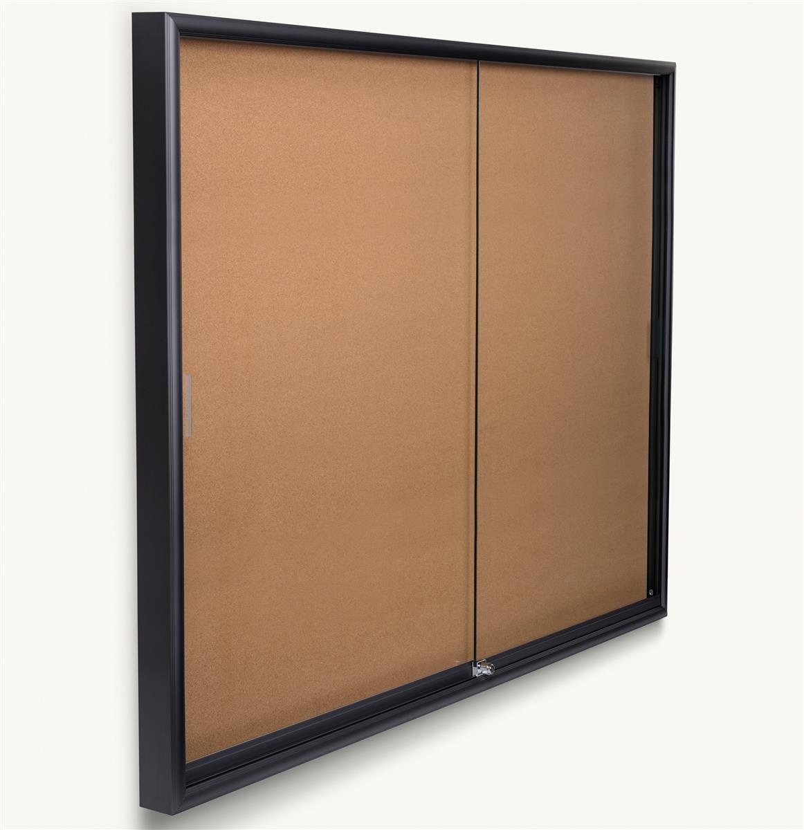 Galleon 6 X 4 Foot Enclosed Bulletin Board With Sliding Glass Doors