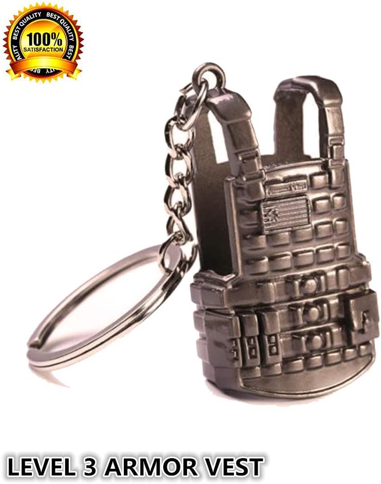 Metal Keychain Level 3 Armor Vest Iron Key Ring Pendant
