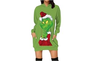 SEGAVEN 𝑮𝒓𝒊𝒏𝒄𝒉𝒔 Fall Outfits Women Trendy Christmas Print Hide Belly Hoodies Long Sleeve Fall Winter T Shirts