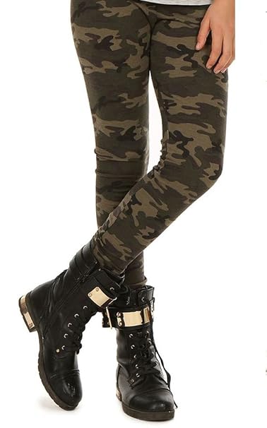 Camouflage Mädchen Thermo Leggings Leggins Hose Militär Winter Herbst 116-158