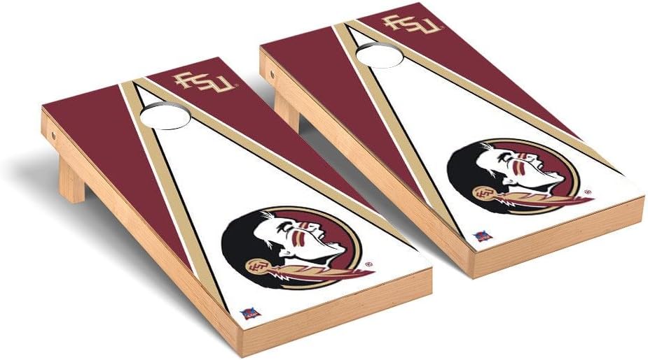NCAA Triangle Wooden Cornhole Game Set NCAA Team: Florida State University Fsu Seminoles