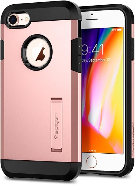Amazon Com Spigen Tough Armor 2nd Generation Designed For Iphone 8 Case 17 Designed For Iphone 7 Case 16 Rose Gold