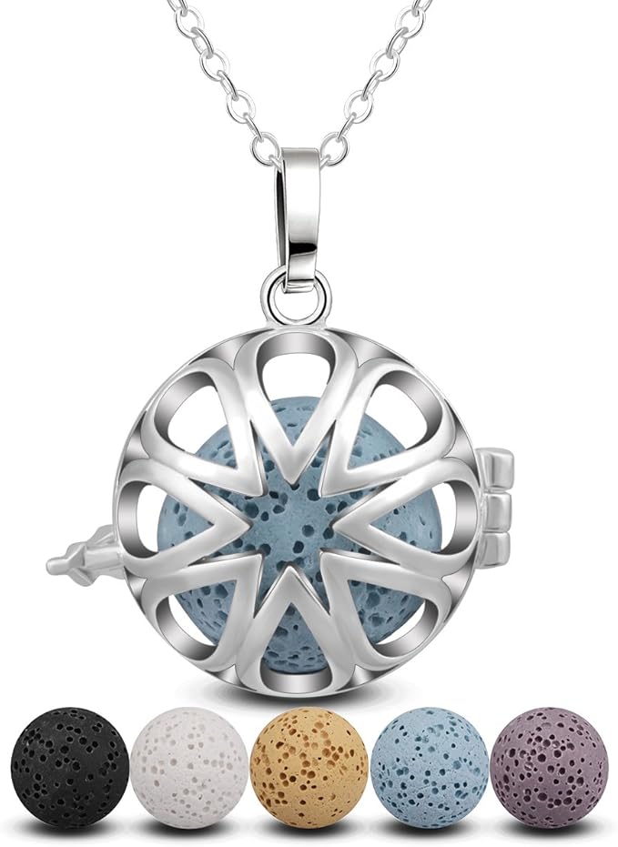 Collana In Acciaio Inossidabile Con Diffusore Di Aromaterapia Con Olio Essenziale In Oro - Italia - Foto 8