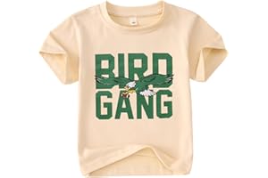 KEKEMI Toddler Boy Girls Football Ballgame Shirts Sundays for The Birds T-Shirt Game Day Outfit Sport Tees Football Fan Tops