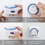 HBN Mechanical Timer Plug Socket 24 Hour 13A 3120W UK Plug Pack of 3 view 6