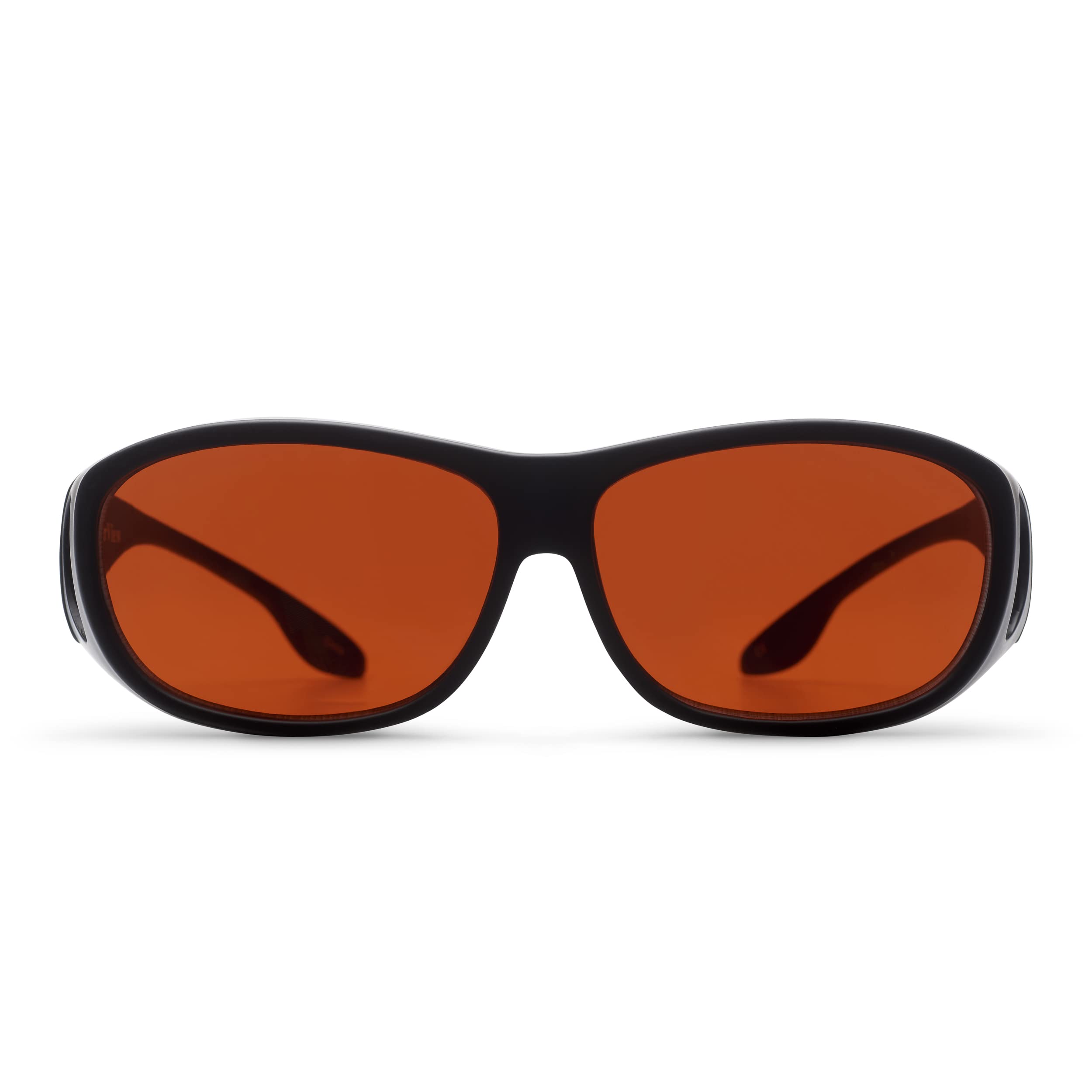 BluBloc OverView FL41 Blue Light Blocking Glasses For Migraine Relief and Light Sensitivity - Fit Over Style For Prescription Glasses