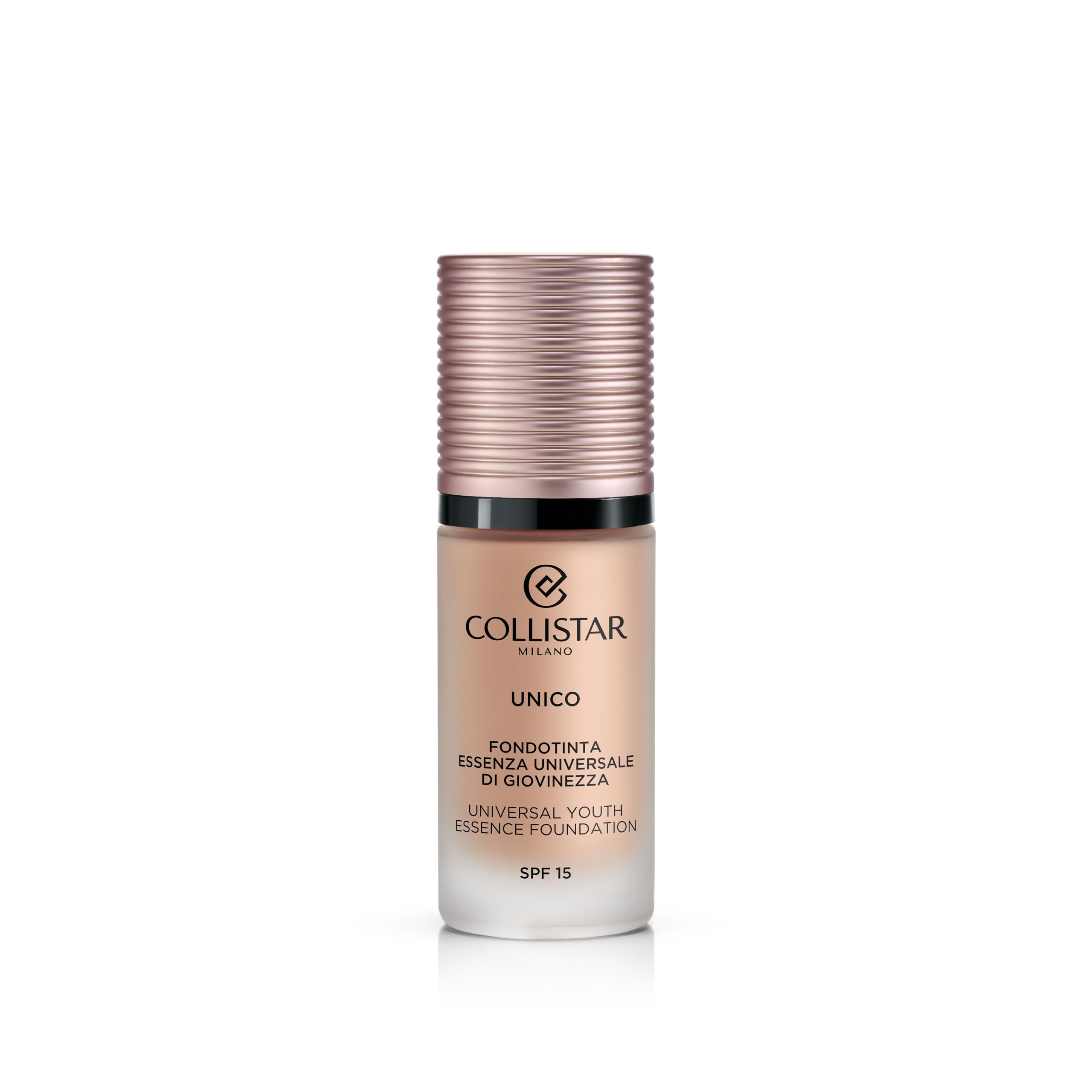 Collistar Unico Foundation LSF15, n.1R Rose Ivory Foundation with Global Anti-Ageing Effect, Liquid Texture and Modulable Coverage, Also Suitable for Sensitive Skin Types, 30 ml