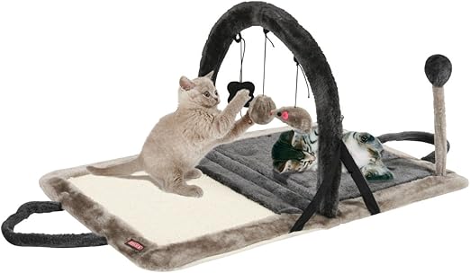 Zolux Fun Space Tapis D Eveil Pour Chat Gris Amazon Fr Animalerie