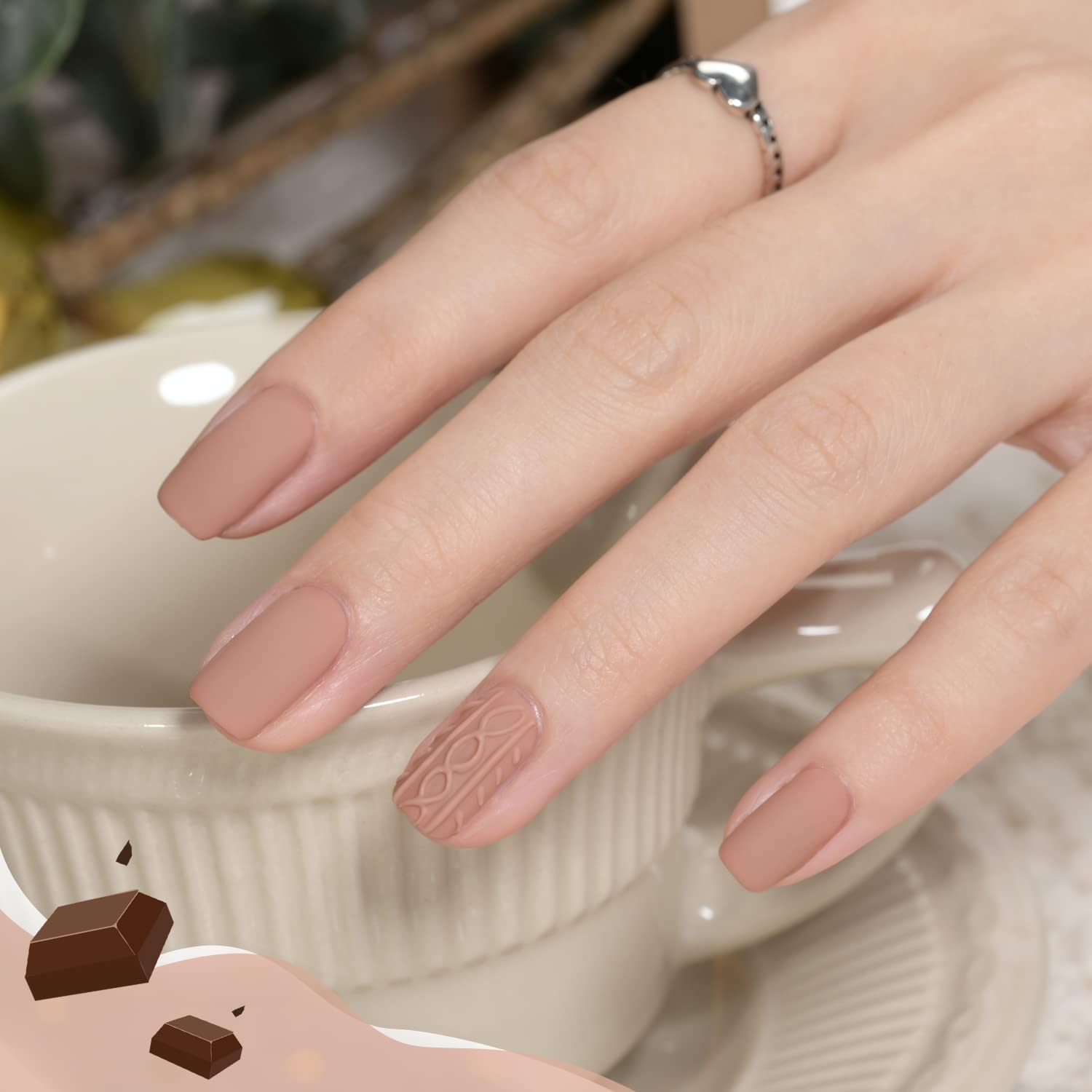 GAOY Nude Brown Gel Nail Polish, 16ml Soak Off Nautral Gel Polish for Nail Art DIY Manicure at Home, UV Light Cure Color 1505 - Image 5