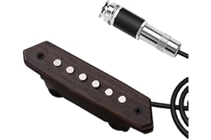 SUNYIN Acoustic Guitar Pickup Passive Megnetic Soundhole Pickup with Humbucker Volume Timbre Control
