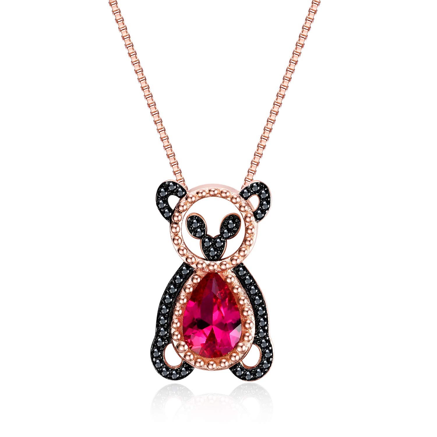 VONALA Panda Necklace 925 Sterling Silver Panda Bear Pendant Jewellery Birthday Gifts for Women