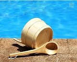 Zalati Wooden Bucket and Ladle Set 4L Sauna Water Barrel view 6