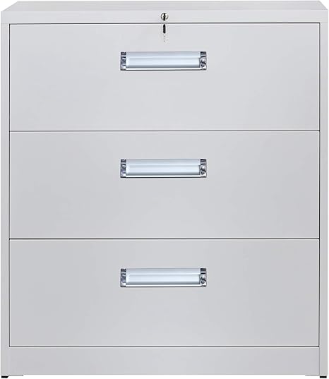 Amazon Com 3 Drawers Lateral File Cabinet With Lock Locking