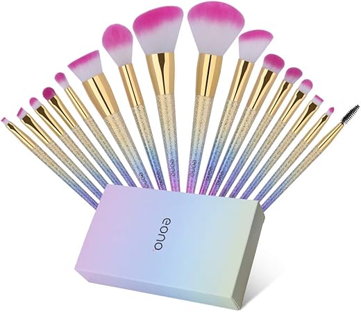 Amazon Amazonブランド Eono イオーノ メイクブラシ 16本 メイクブラシセット 化粧筆 高級繊維毛 柔らかい 化粧ブラシ 眩しい3色 グラデーション軸 敏感肌適用 毛量の多い たっぷりと粉を含み お手入れ簡単 Eono イオーノ メイクアップブラシ 通販
