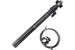 evhooe Dropper Seatpost, 170mm Travel Aluminum Alloy Seat Post with External Internal Cable Routing, for Mountain Road Bike O