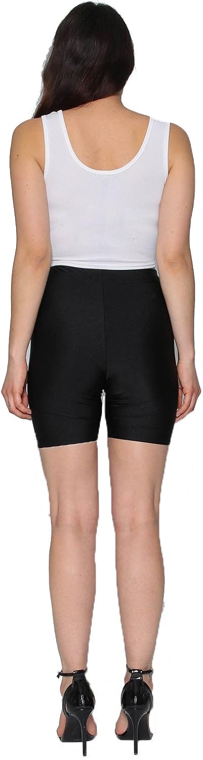 shiny black bike shorts