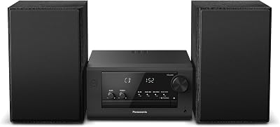 Panasonic SC-PM702EB-K Micro HiFi System 80W Bluetooth CD USB DAB+ Radio Black