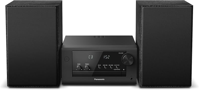 Panasonic SC-PM702EB-K Micro HiFi System 80W Bluetooth CD USB DAB+ Radio Black