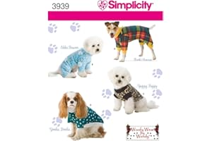 Simplicity Pajama and Coat Dog Clothing Sewing Pattern, Pet Sizes S-L