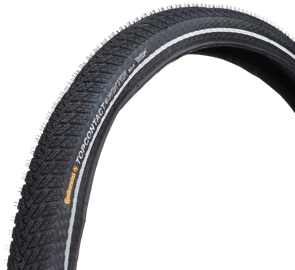 Continental Unisex's Fahrradreifen Topcontact Premium Invernale Pieghevole Top Contact Winter II, Black, 26 x 1.9