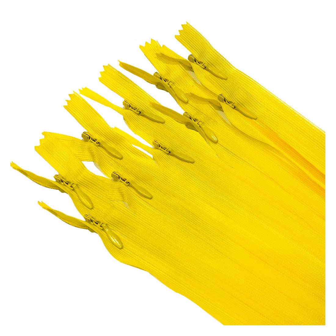 Pack of 10 Invisible Closed Zippers, Zippers in Many Sizes and Colors #3, Fine, Elegant and Discreet Zipper to Sew On Clothes, Dresses, Skirts, Sewing, (50cm, 110)