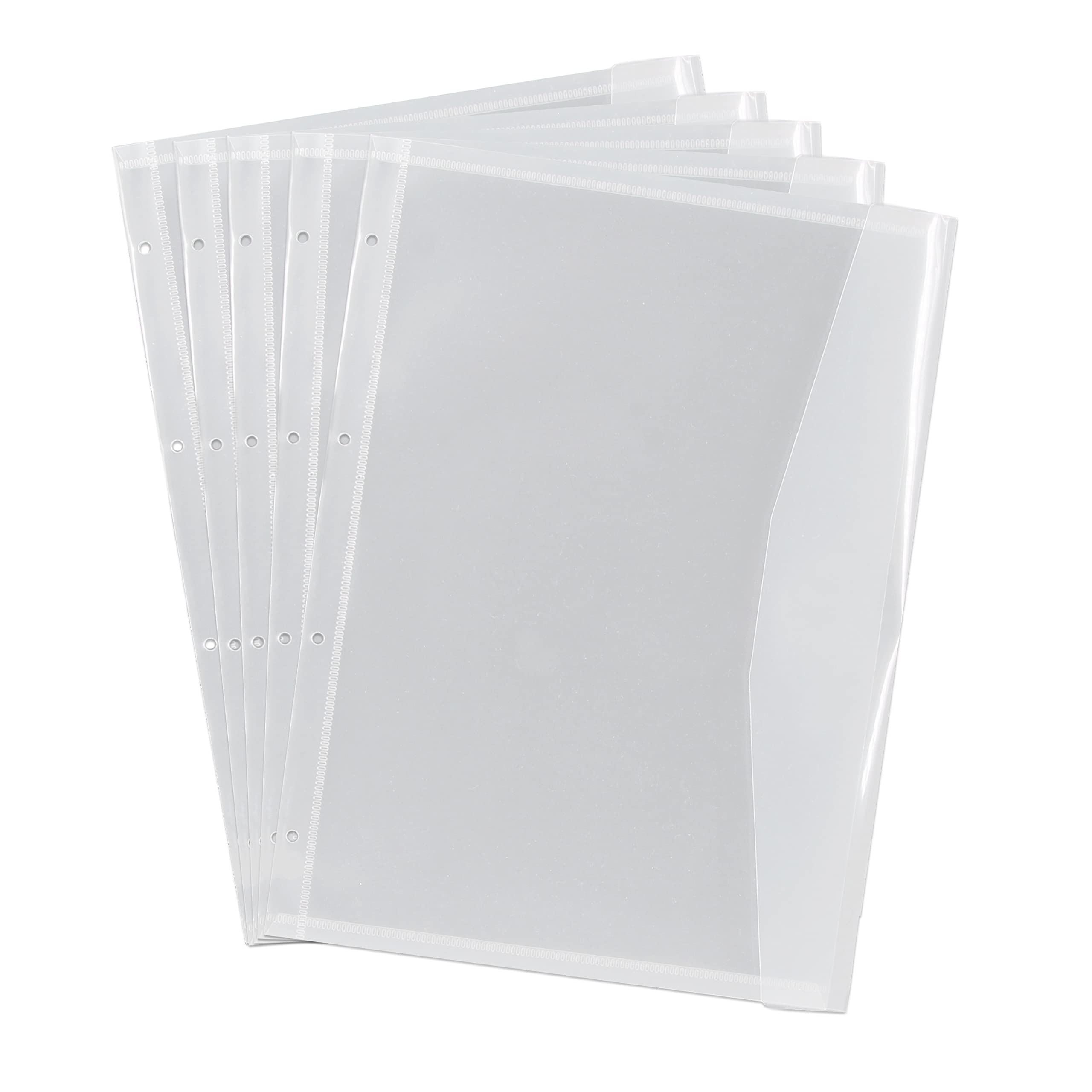 Alassio 1002-1 Document Sleeves A4 with 4 Holes Transparent (Pack of 5)