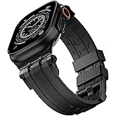 Sport Bands Compatible with Apple Watch Ultra 2/1 Band 49mm for Men,Soft Silicone Replacement Luxury Strap for iWatch Series 10 46mm, 9/8/7 45mm, SE2/SE 6/5/4 44mm, 3/2/1 42mm