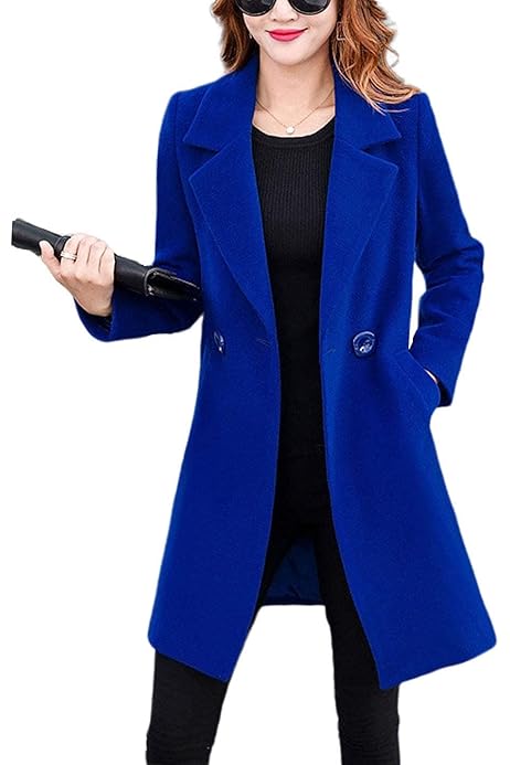 royal blue winter coat women's