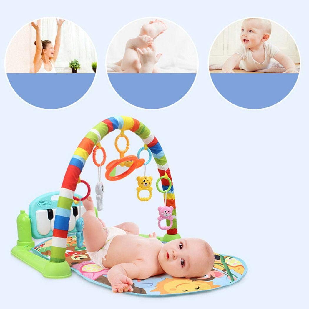 Atmeyol Unisex Baby Musical Fitness Rack Toys Musical Educational Play Mat Games