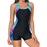 beautyin Swimsuit Women Boyleg One Piece Water Aerobic Competitive Bathing Suit