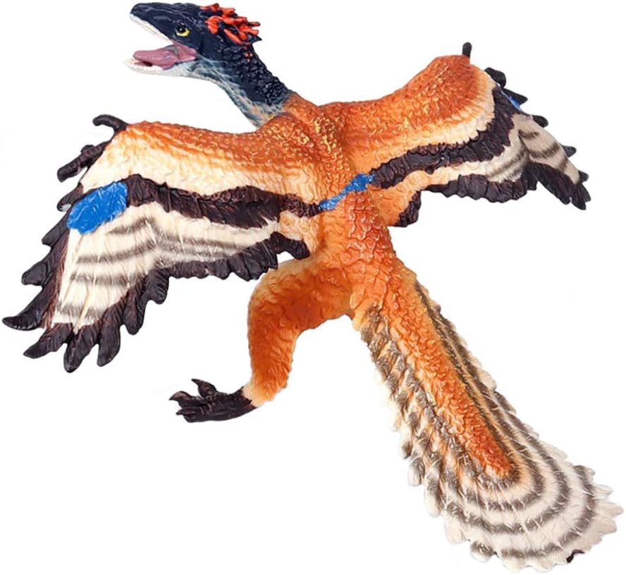 FLORMOON Dinosaur Toy - Realistic Archaeopteryx Dinosaur - Plastic Dinosaur Figures - Birthday Cake Decoration, Party Supplies for Kids Boys Toddler(Small Size)