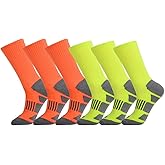 JOYNÉE Mens 6 Pack Athletic Cushion Crew Socks Performance Running Socks