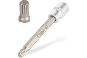 BILITOOLS 3/8" Dr. DPS6 6DCT250 Dual Clutch Transmission Reset Tool, 14 Spline Bit Socket 6 Speed Gearbox Transmission Actuator Reset DSG Unlock Tool Compatible with Ford Focus OEM No. 307-677