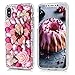 Mavis's Diary iPhone X Case, Full Edge Protective Plastic Case, 3D Handmade Crystal Clear Bling Diamonds Shiny Rhinestone Hard PC Cover for iPhone X Edition (Rose Florals)