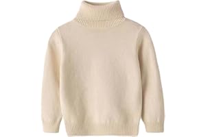 Boys Girls Sweaters Turtleneck Kids Cotton Cable Knit Sweater Long Sleeve Fall Winter Chunky Pullover Jumper Tops