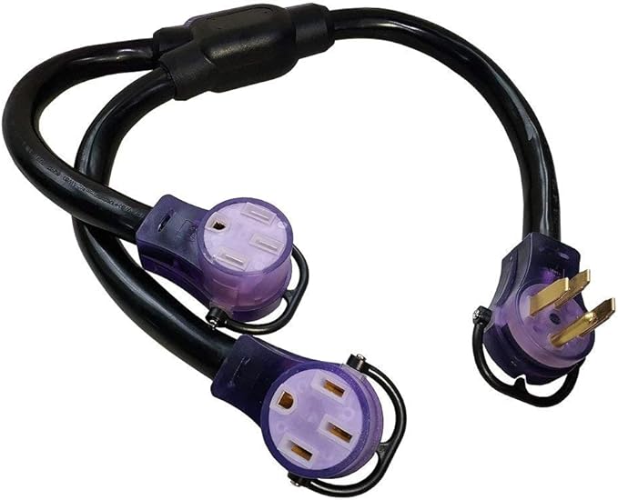 Amp Up Marine & RV Cords, RV 1450 125/250v 50a Male x (2) 50a Female Y