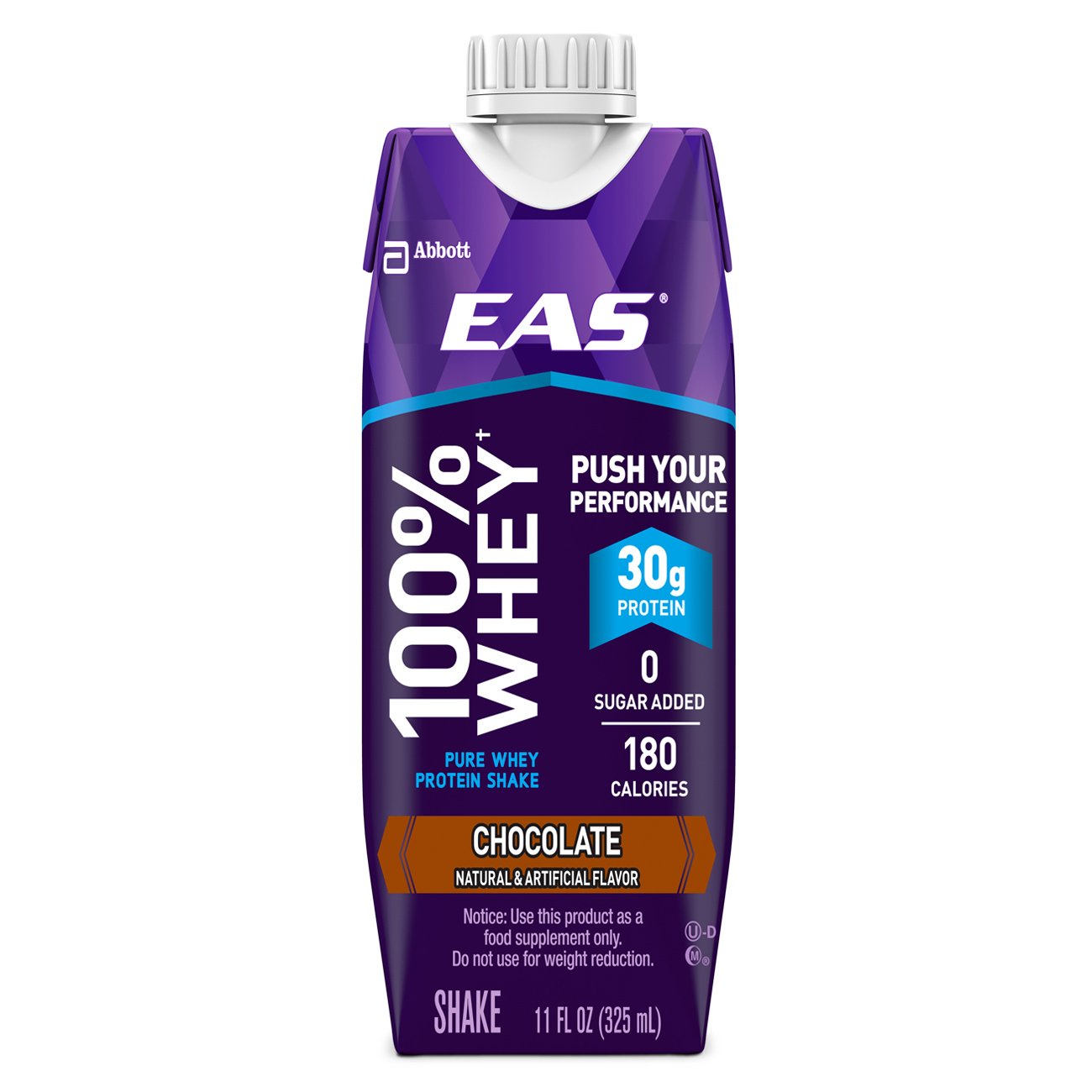 EAS 100 Whey ReadytoDrink Protein Shake, Chocolate, 11 Fl Oz, 12