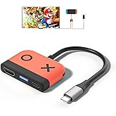 Kstkry Switch Dock for Nintendo Switch/Switch OLED,Portable TV Docking Station Replacement with 4K/60HZ HDMI TV USB 3.0 Port and USB C Charging,Compatible with Nintendo Switch Steam Deck and More