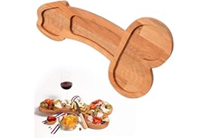 1PC Funny Charcuterie Board Large Wood Charcuterie Board with Compartment Wood Serving Tray for Cheese Wine Fruit Meat, Weddi