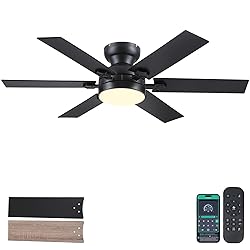 Goniyado 46" Low Profile Ceiling Fans with Lights