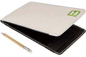 FB FUZZYBUNKERS Quality Leather Golf Scorecard Holder - Yardage Book Cover - Golf Yardage Book - Golf Scorecard Book -Free Pencil and Stat Tracker Sheet