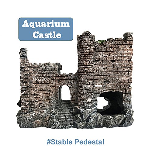 SLOCME Aquarium Resin Castle Decorations Fish Tank Hide Castle