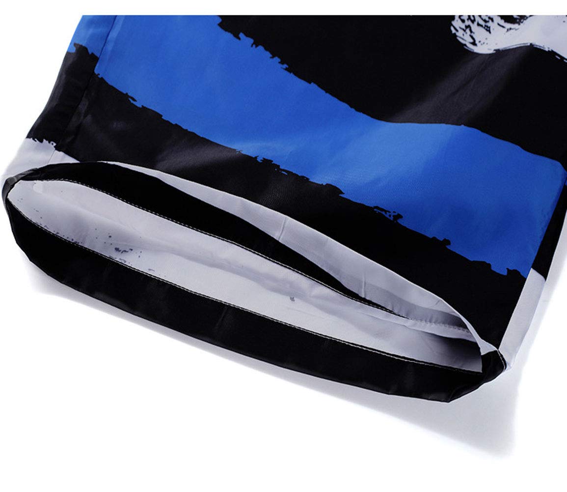 Ophestin Men Swimming Trunks Board Shorts - Quick Dry Beach Shorts with Fun Print Tropical Swim Trunks