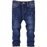 Nivne Tco Tween Boys Skinny Jeans Blue Dark Wash Zipper Fly Elasticity Denim Slim Fit Pants with Five Pockets
