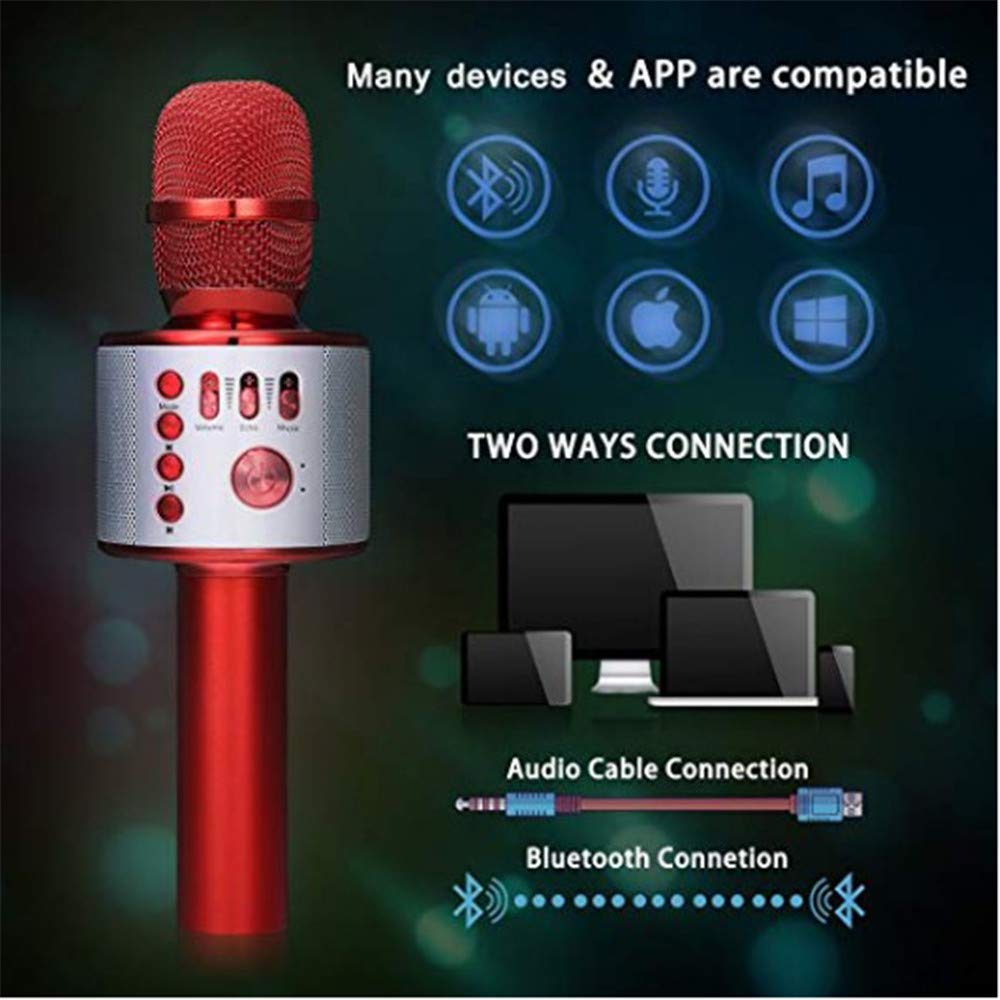 Wireless Karaoke Microphone Machine 3 in 1 Handheld Portable Bluetooth