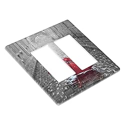 Red Umbrella Paris Tower Double Rocker Light Switch
